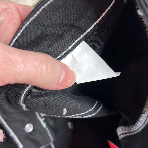 Hot Topic Denim high rise carpenter lace up wide leg pants Size Large - Picture 5 of 6